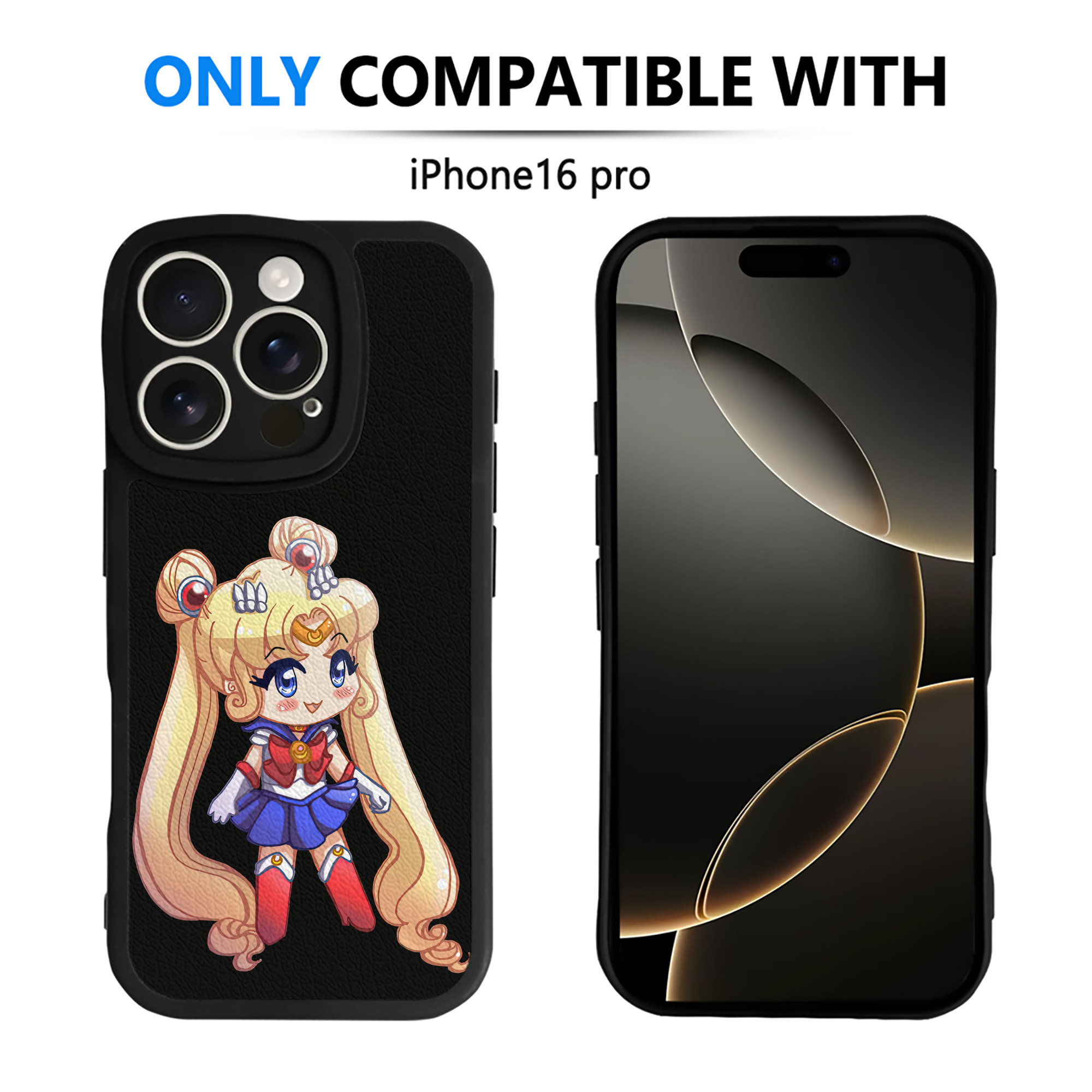 （画像用） 美少女戦士セーラームーン 月野 うさぎ つきの うさぎ Sailor Moon Tsukino Usagi 【iPhone 16シリーズ対応】シリコンスマホケース（レザー調） 材質：シリコン